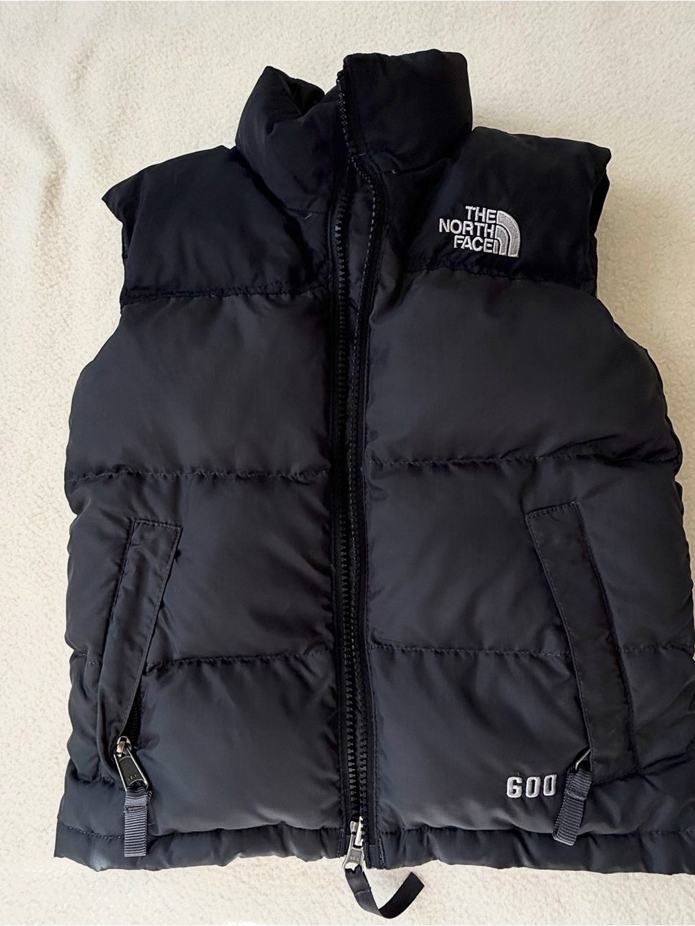 The North Face 600 Down Puffer Vest Black Boys Size XXS